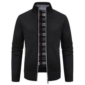 Mens Knit Cardigan Sweater Full Zip Long Sleeve Casual Fall
